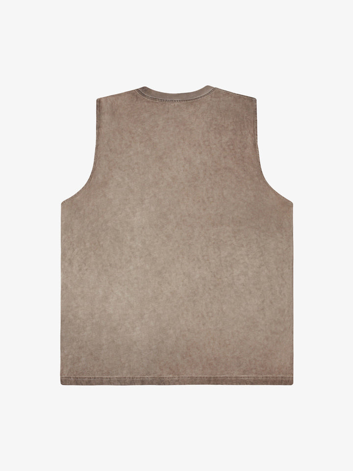 Graphic Print Sleeveless Top