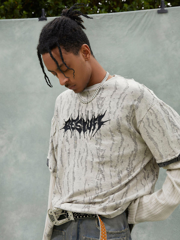 Distressed Layered Long Sleeve