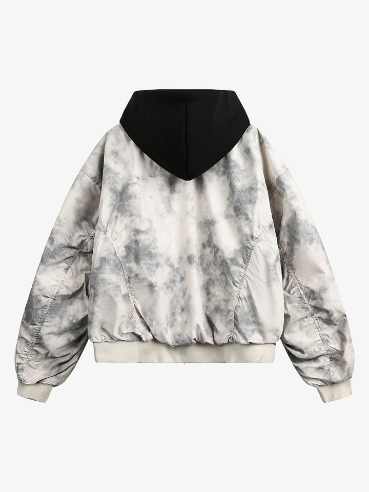 Gradient Hooded Bomber Jacket