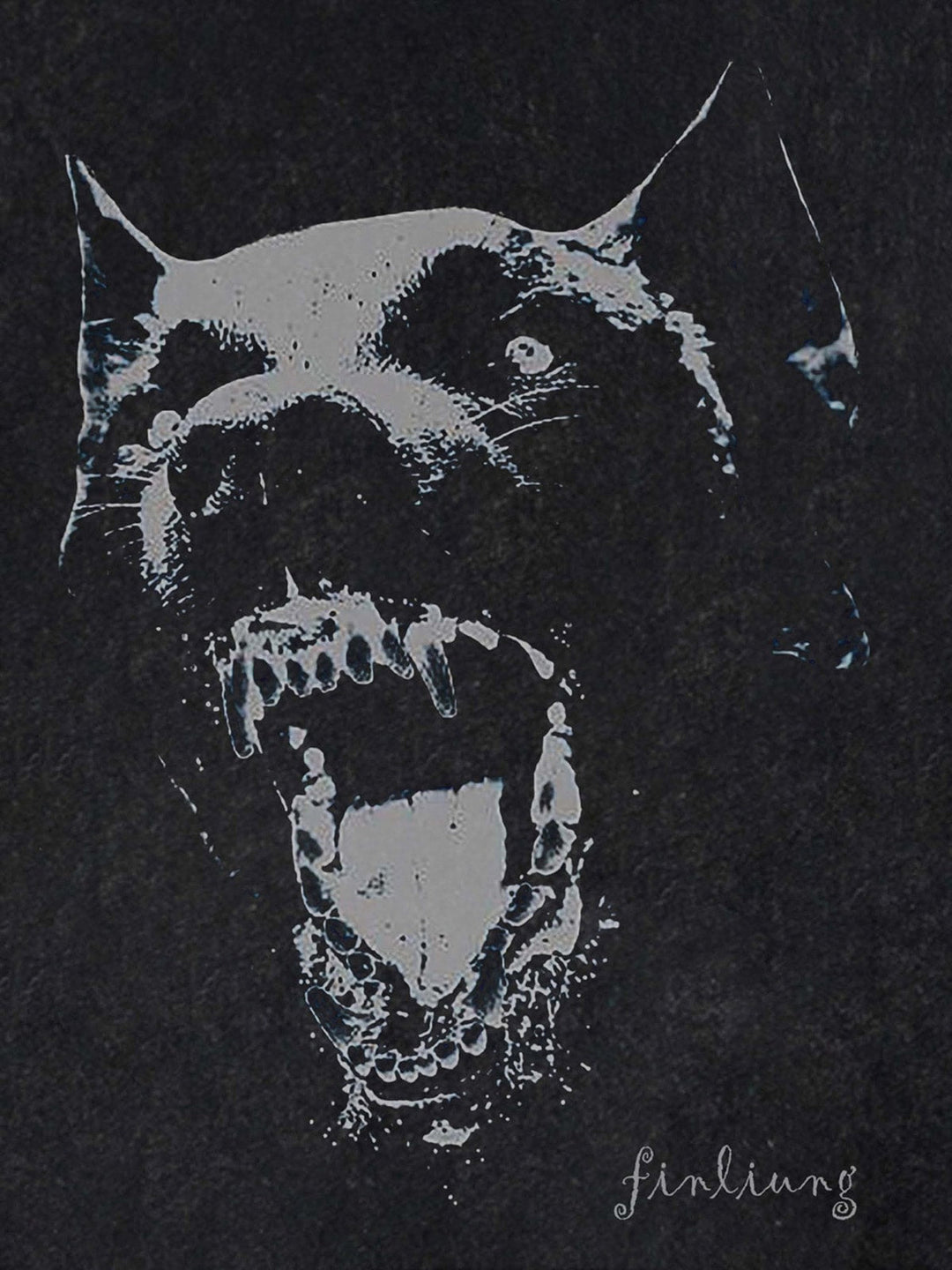 Doberman Print Washed Shirt