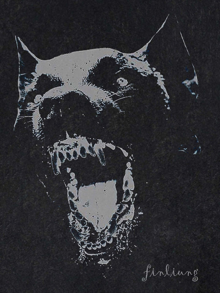 Doberman Print Washed Shirt