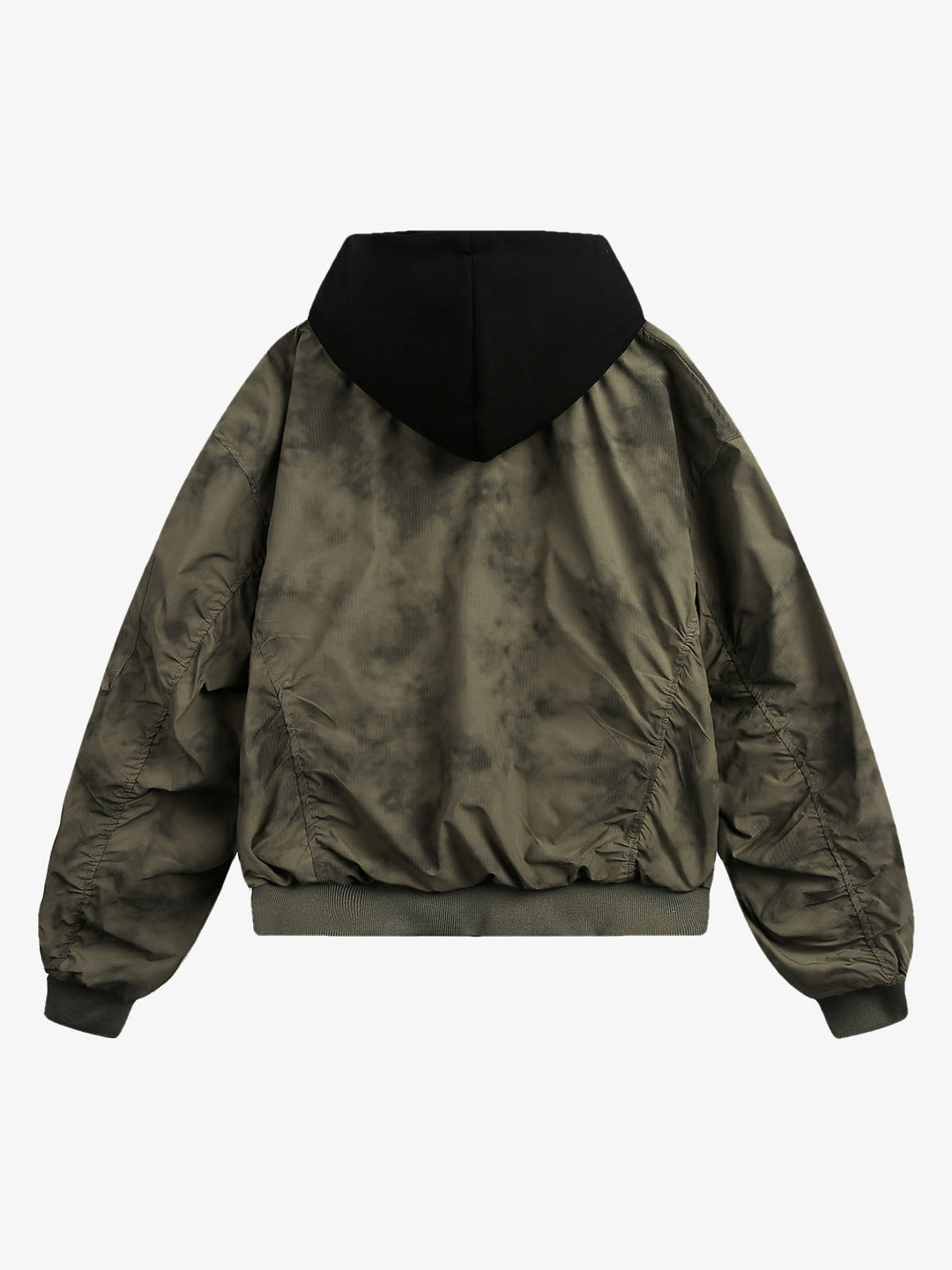 Gradient Hooded Bomber Jacket