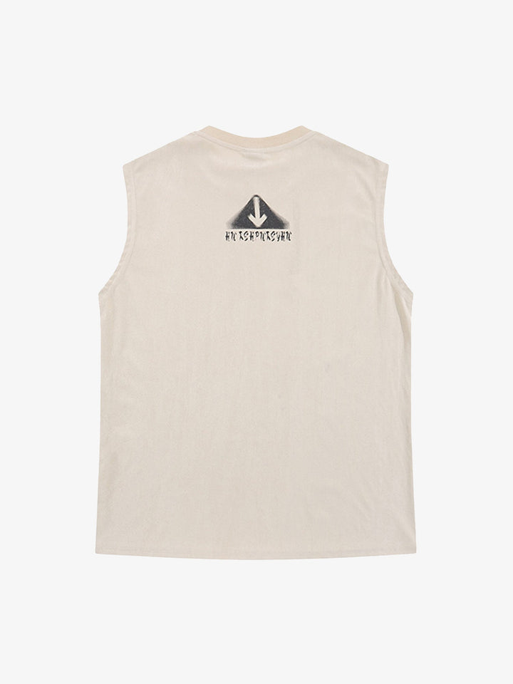 Why Risp7 Sleeveless Graphic Tee
