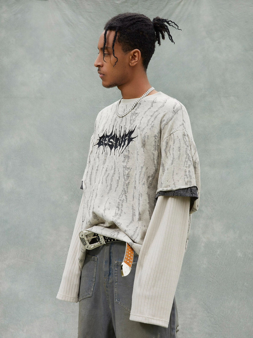 Distressed Layered Long Sleeve