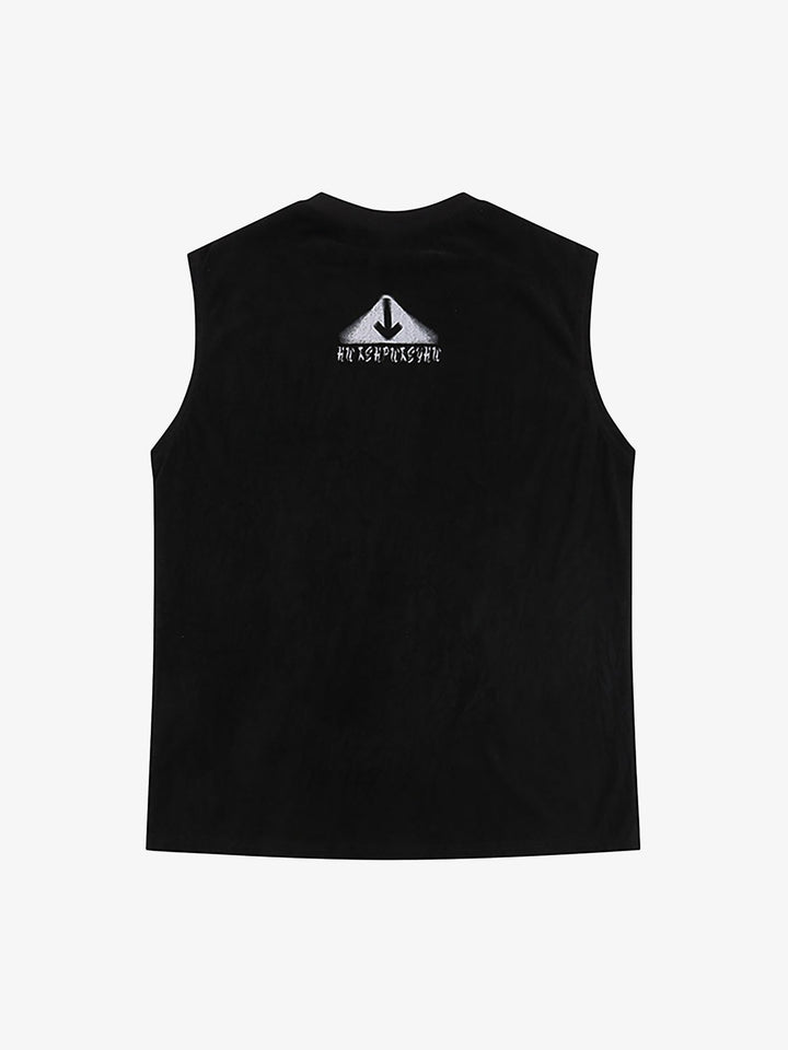 Why Risp7 Sleeveless Graphic Tee