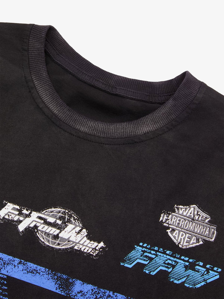 Racing Afterimage Letter Shirt