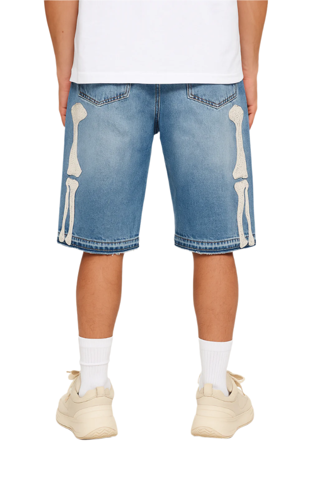 Skeleton Denim Shorts