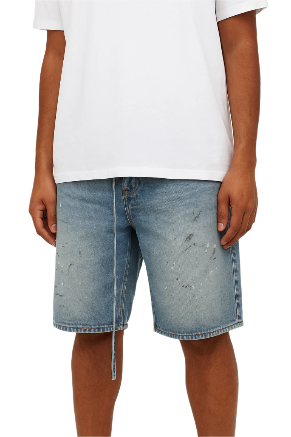 Splatter Denim Shorts