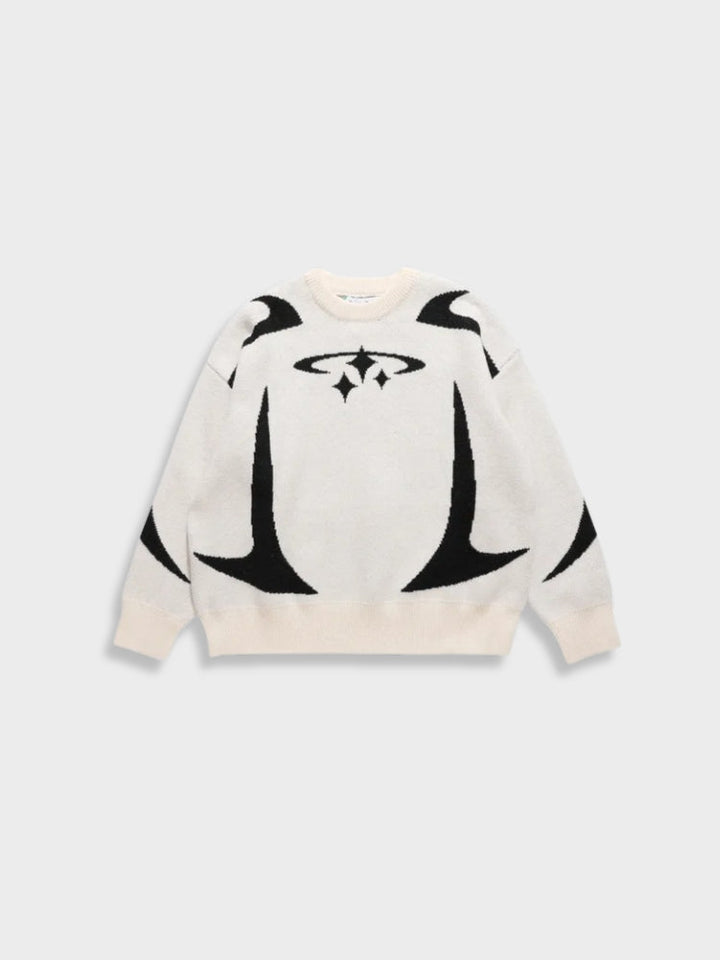 Abstract Pattern Knit Sweater